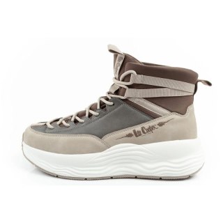 Lee Cooper buty sportowe sneakersy damskie modne wygodne za kostkę beżowe