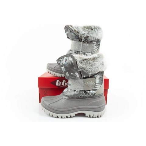 Lee Cooper buty zimowe śniegowce dziecięce ocieplane dla dziewczynki szare