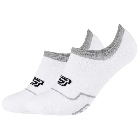 Skechers 2PPK Cushioned Footy Socks SK44011-1000 Białe 43-46