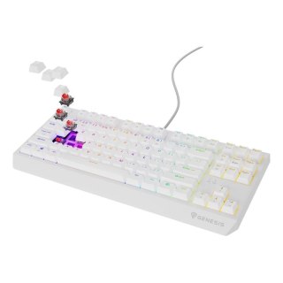 Klawiatura GENESIS Thor 230 TKL Gaming USB QWERTY US English Biały