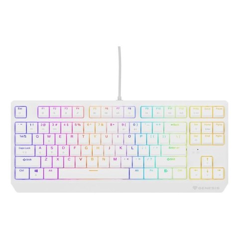 Klawiatura GENESIS Thor 230 TKL Gaming USB QWERTY US English Biały