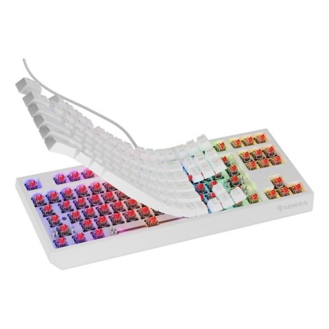 Klawiatura GENESIS Thor 230 TKL Gaming USB QWERTY US English Biały