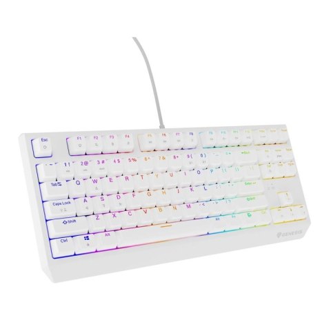 Klawiatura GENESIS Thor 230 TKL Gaming USB QWERTY US English Biały
