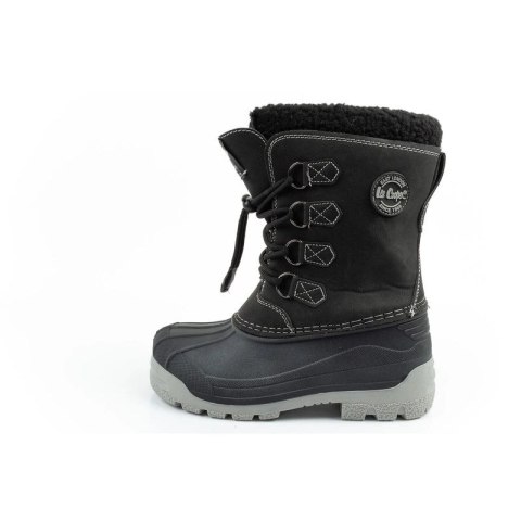 Lee Cooper buty zimowe śniegowce dziecięce ocieplane dla chłopca czarne