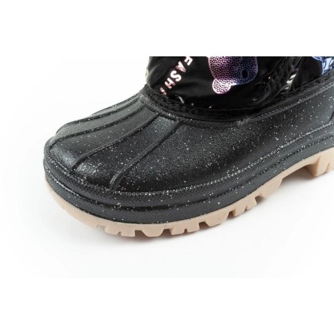 Lee Cooper buty zimowe śniegowce dziecięce ocieplane dla dziewczynki czarne