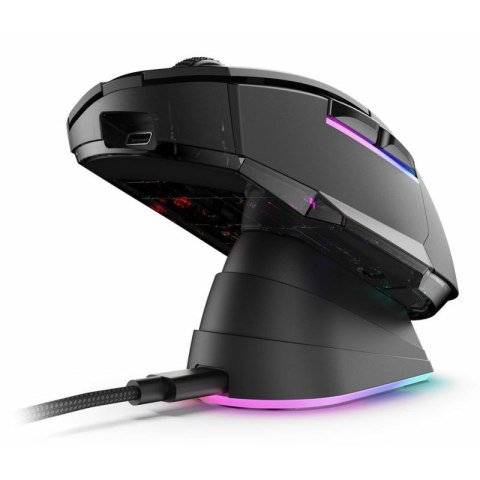 Mysz optyczna RGB Skiller SGM50W czarna + stacja