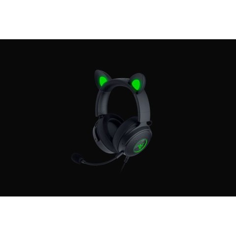 Razer Wired, Nauszne, Czarny, Zestaw słuchawkowy do gier, Kraken V2 Pro, Kitty Edition