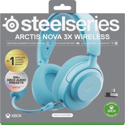Słuchawki Steelseries Arctis Nova 3X Wireless for Xbox, Aqua