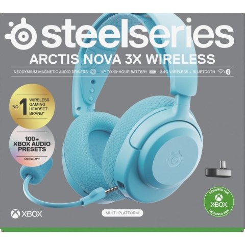 Słuchawki Steelseries Arctis Nova 3X Wireless for Xbox, Aqua