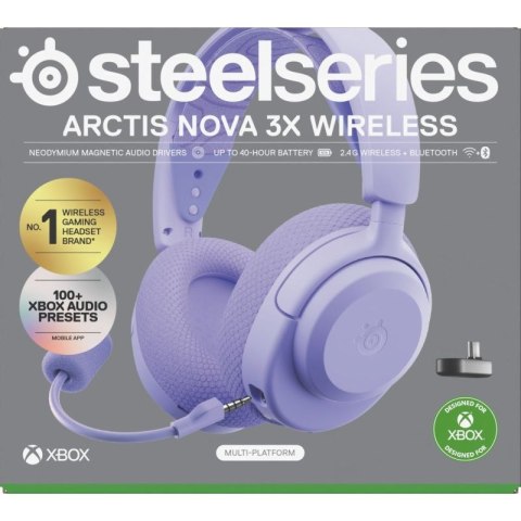 Słuchawki Steelseries Arctis Nova 3X Wireless for Xbox, Levander