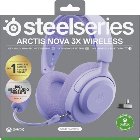 Słuchawki Steelseries Arctis Nova 3X Wireless for Xbox, Levander