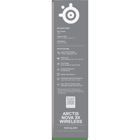 Słuchawki Steelseries Arctis Nova 3X Wireless for Xbox, czarne