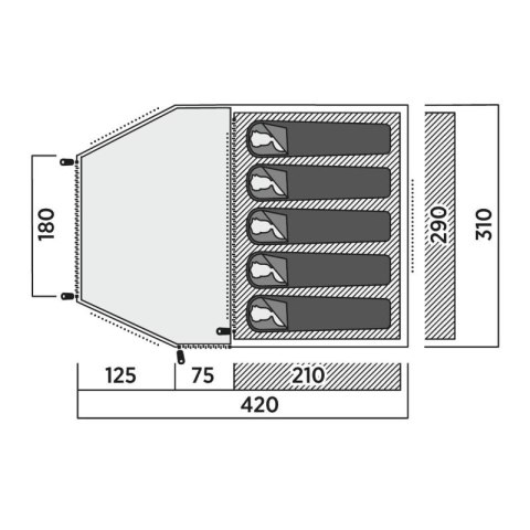 Namiot 5-osobowy Easy Camp Kinn 5