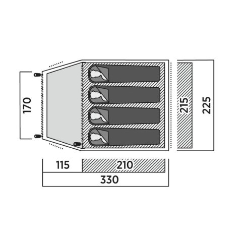 Namiot czteroosobowy Easy Camp Setesdal 4