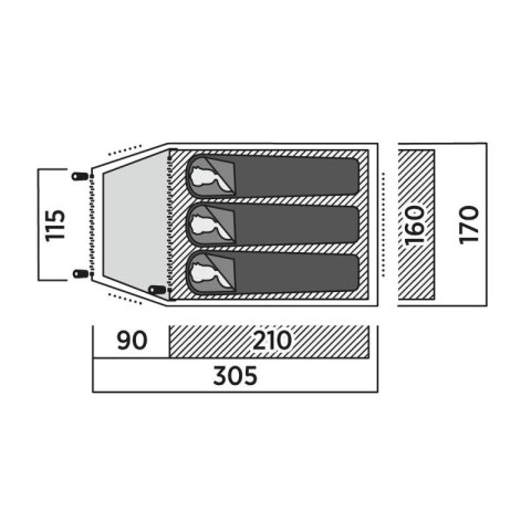 Namiot trzyosobowy Easy Camp Setesdal 3