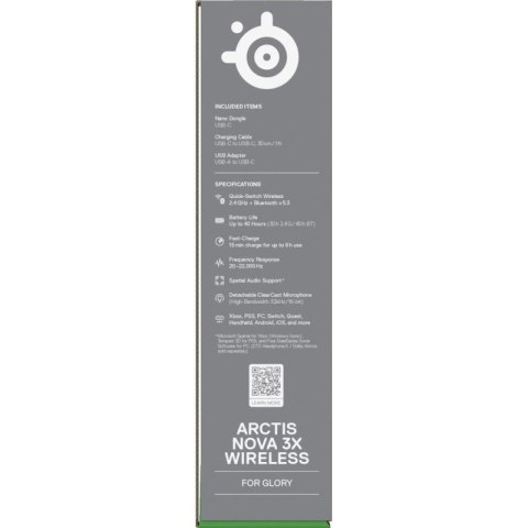 Słuchawki Steelseries Arctis Nova 3X Wireless for Xbox, White