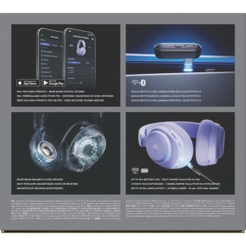 Słuchawki Steelseries Arctis Nova 3P Wireless do Playstation, Levander