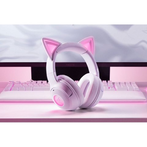 Zestaw słuchawkowy Razer | Kraken Kitty V2 BT | Łączność Bluetooth | Nauszne | Mikrofon | Redukcja szumów | Bezprzewodowy | Biał