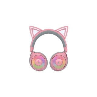 Zestaw słuchawkowy Razer Kraken Kitty V3 Pro Sieć bezprzewodowa/przewodowa Nauszne Bezprzewodowy Kwarc