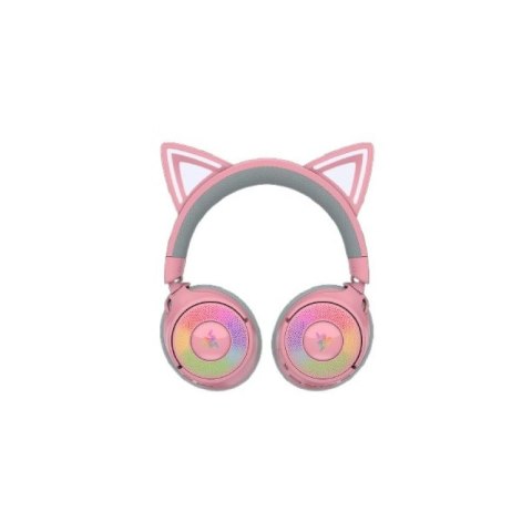 Zestaw słuchawkowy Razer Kraken Kitty V3 Pro Sieć bezprzewodowa/przewodowa Nauszne Bezprzewodowy Kwarc