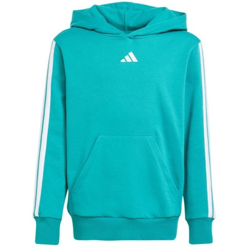 Bluza dla dzieci adidas 3 Stripes Fleece Hoodie 225 turkusowa JN2417