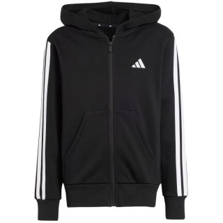 Bluza dla dzieci adidas Essentials Full-Zip czarno-biała JD6494