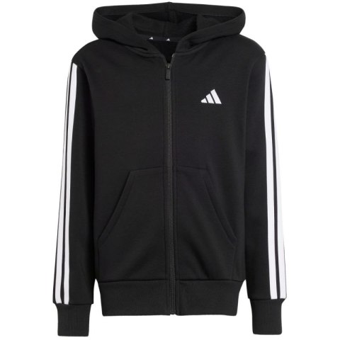 Bluza dla dzieci adidas Essentials Full-Zip czarno-biała JD6494
