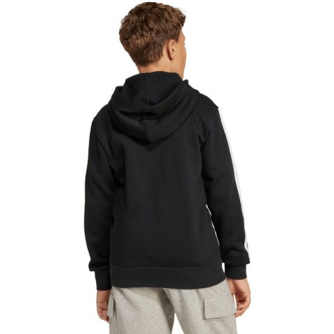 Bluza dla dzieci adidas Essentials Full-Zip czarno-biała JD6494