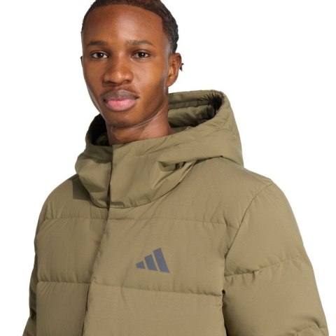 Kurtka męska adidas Helionic Climawarm Hoodie oliwkowa JX0580