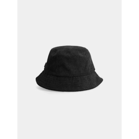 4F Kapelusz damski bucket hat sztruksowy 4FAW22ACAPF118-83S Czarny