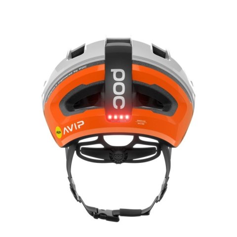 Kask rowerowy POC Omne Beacon MIPS GR M/54-59 cm Pomarańczowy, Biały