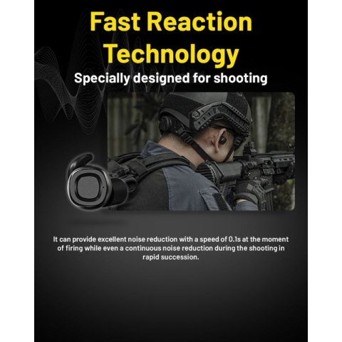 Słuchawki aktywne NE20 z redukcją szumów czarne