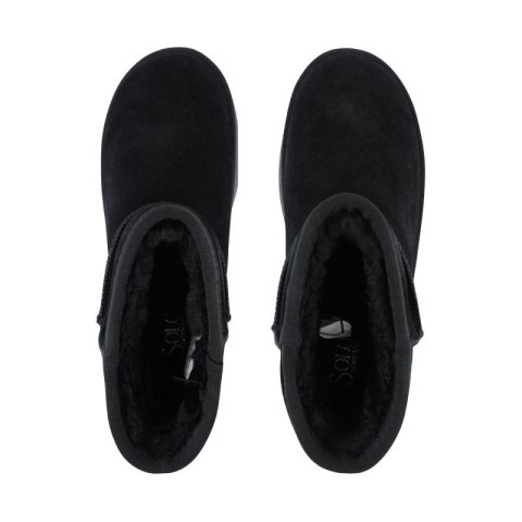 Buty damskie skórzane Solo Soprani Couture Hugh Platform czarne SSW421P05 01