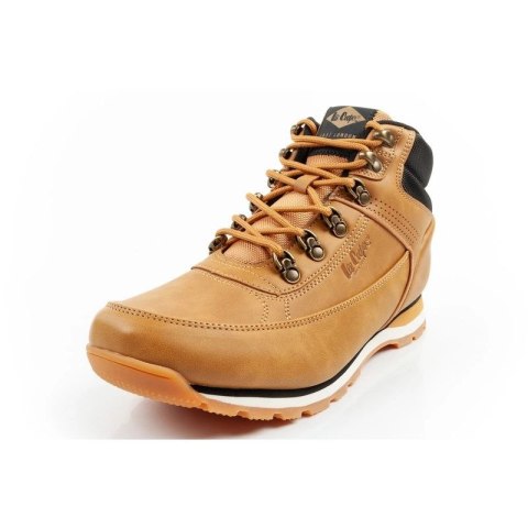 Lee Cooper buty sportowe męskie zimowe trekkingowe ocieplane za kostkę brązowe