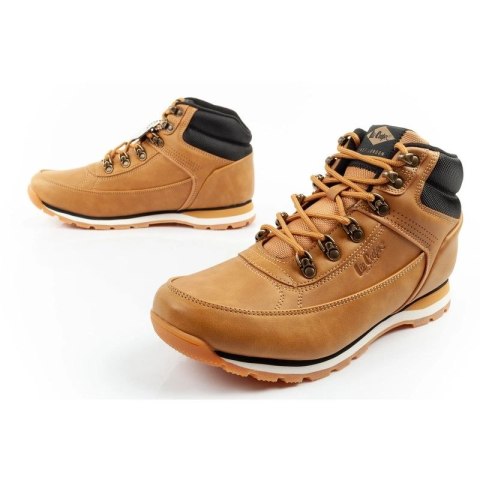 Lee Cooper buty sportowe męskie zimowe trekkingowe ocieplane za kostkę brązowe