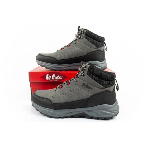 Lee Cooper buty sportowe męskie zimowe trekkingowe ocieplane za kostkę szare