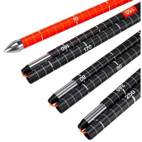 Mammut Carbon Probe 280 speed lock kije do nart 2 szt. 2,8 m Czarny, Czerwony