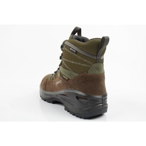 Aku Cimon Gore-tex buty sportowe trekkingowe męskie skórzane zielone brązowe