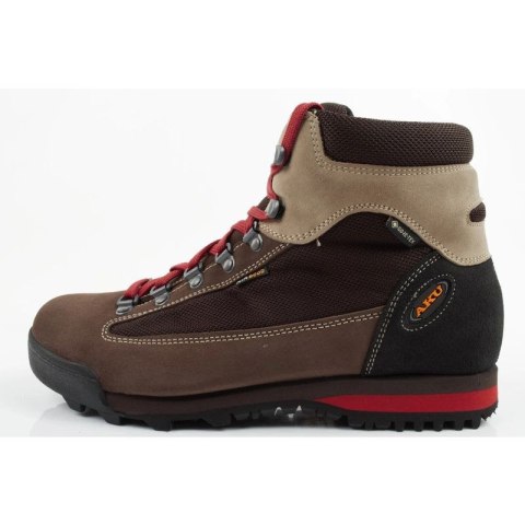 Aku Slope Gore-tex buty sportowe trekkingowe męskie skórzane za kostkę brązowe