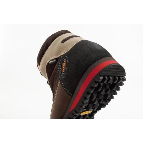 Aku Slope Gore-tex buty sportowe trekkingowe męskie skórzane za kostkę brązowe