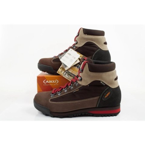 Aku Slope Gore-tex buty sportowe trekkingowe męskie skórzane za kostkę brązowe