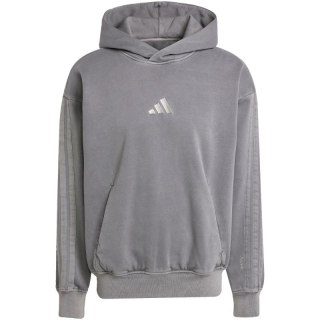 Bluza męska adidas ALL SZN Fleece Washed Hoodie szara JL6539