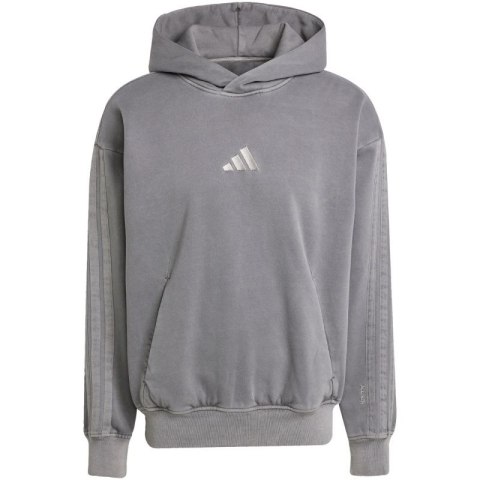 Bluza męska adidas ALL SZN Fleece Washed Hoodie szara JL6539