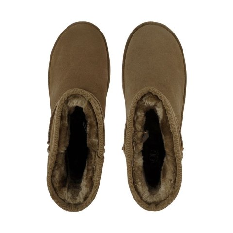 Buty damskie skórzane Solo Soprani Couture Hugh Platform oliwkowe SSW421P05 06