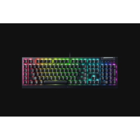 Mechaniczna klawiatura do gier Razer BlackWidow V4 X, żółty przełącznik, układ amerykański, przewodowy, czarny Razer