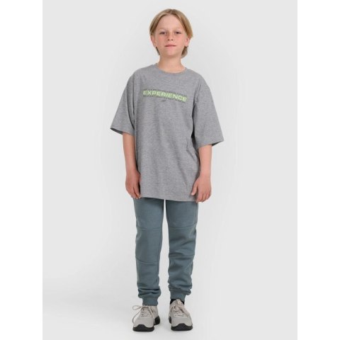 T-shirt oversize z nadrukiem chłopięcy 4F 4FJRAW25TTSHM3166-25M