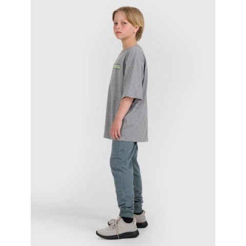 T-shirt oversize z nadrukiem chłopięcy 4F 4FJRAW25TTSHM3166-25M