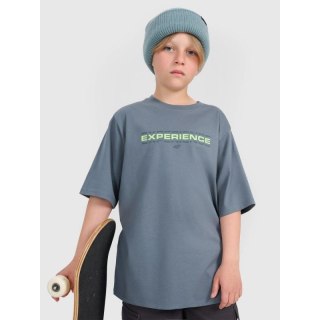 T-shirt oversize z nadrukiem chłopięcy 4F 4FJRAW25TTSHM3166-46S