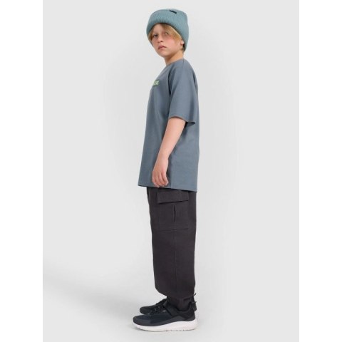 T-shirt oversize z nadrukiem chłopięcy 4F 4FJRAW25TTSHM3166-46S