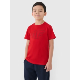 T-shirt z nadrukiem chłopięcy 4F 4FJWSS25TTSHM2179-62S